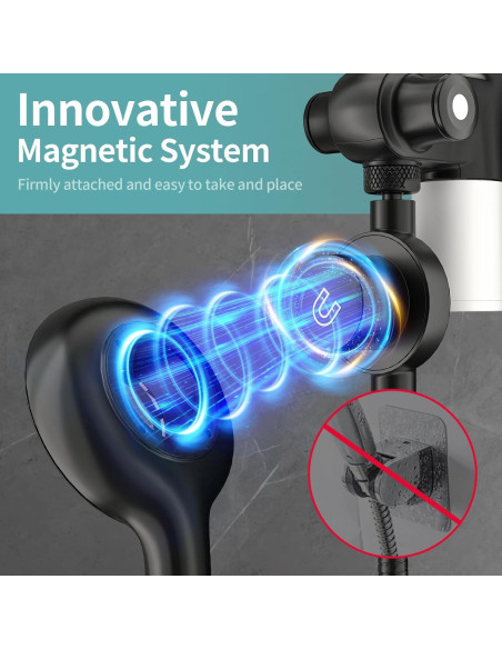 Cabezal de Ducha Doble EAARSUO 10" con Filtro y Spray de Mano