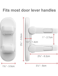 Bloqueo de Palanca de Puerta a Prueba de Niños ABS - 2 Unidades 2