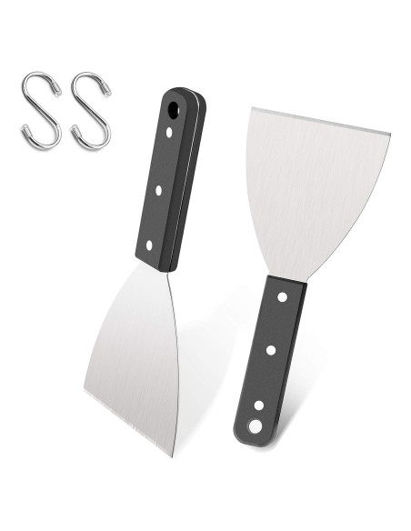 Juego de 2 raspadores de acero inoxidable Leonyo para cocina