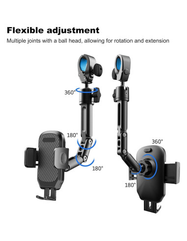 Soporte para Teléfono de Coche Qiling - Espejo Retrovisor Ajustable