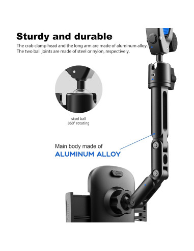 Soporte para Teléfono de Coche Qiling - Espejo Retrovisor Ajustable
