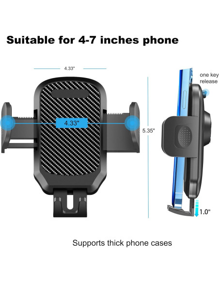 Soporte para Teléfono de Coche Qiling - Espejo Retrovisor Ajustable Soporte para Teléfono de Coche Qiling - Espejo Retrovisor Ajustable