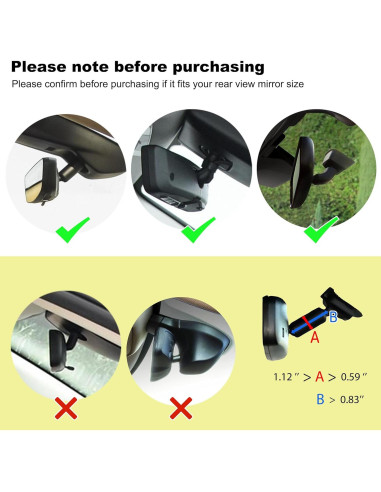 Soporte para Teléfono de Coche Qiling - Espejo Retrovisor Ajustable