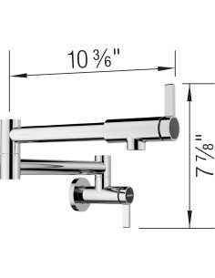 Grifo de Llenado de Olla BLANCO Culina II Montaje en Pared Cromo 2