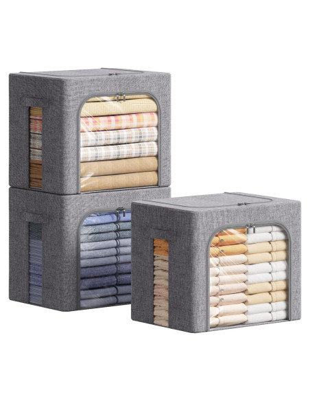 Bins de Almacenamiento de Ropa Lifewit 40L Plegables 3 Paquete