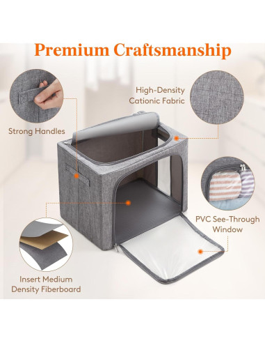 Bins de Almacenamiento de Ropa Lifewit 40L Plegables 3 Paquete