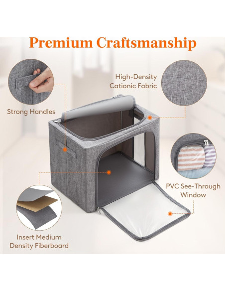 Bins de Almacenamiento de Ropa Lifewit 40L Plegables 3 Paquete