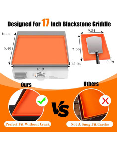 Alfombrilla de Silicona 17" GRILL FORCE para Plancha Blackstone 2