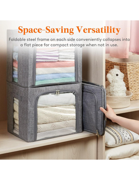 Bins de Almacenamiento de Ropa Lifewit 40L Plegables 3 Paquete
