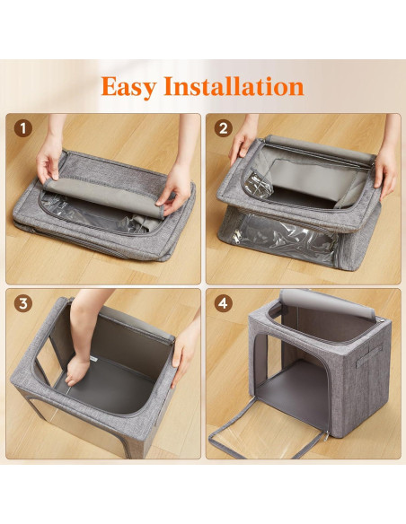 Bins de Almacenamiento de Ropa Lifewit 40L Plegables 3 Paquete