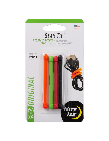 Bridas de Goma Reutilizables Nite Ize 3" - Paquete de 4