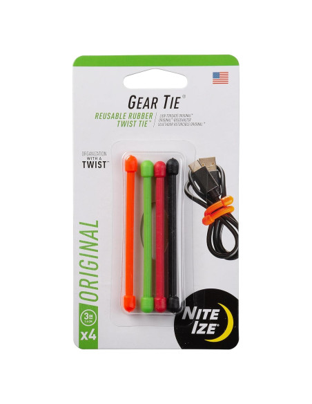 Bridas de Goma Reutilizables Nite Ize 3" - Paquete de 4