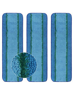 Paquete de 3 almohadillas de limpieza Bona microfibra 33x8cm