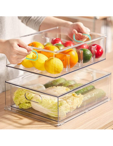 Organizadores Apilables Eanpet 4 Pack para Refrigerador 22.1 cm