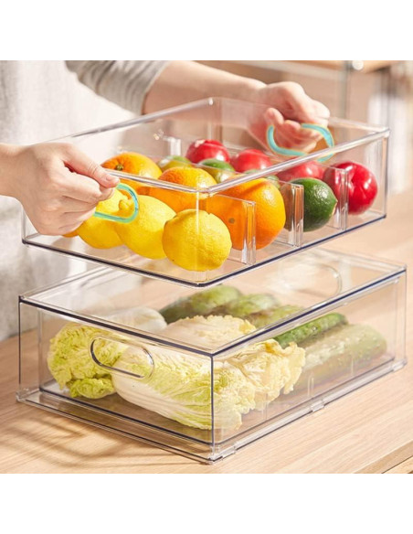 Organizadores Apilables Eanpet 4 Pack para Refrigerador 22.1 cm