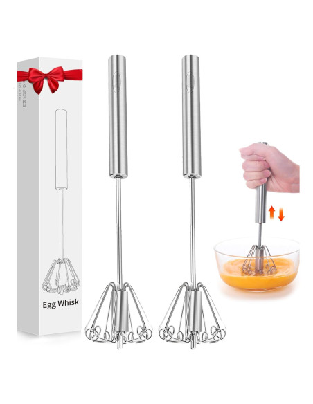 Batidor de Huevos Newness 30.48 CM Acero Inoxidable 2 Pack