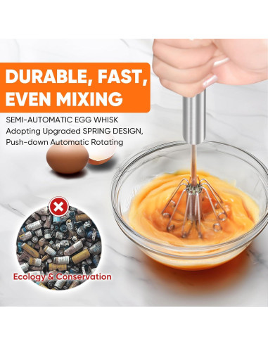 Batidor de Huevos Newness 30.48 CM Acero Inoxidable 2 Pack