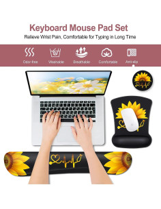 Protector de Muñeca y Reposamuñecas Ergonómico JVGFYNKL 2