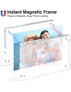 Marco de Foto Magnético Acrílico HOUSE DAY 3.5x5" Transparente 2