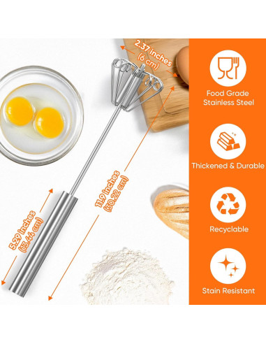 Batidor de Huevos Newness 30.48 CM Acero Inoxidable 2 Pack