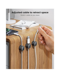 Paquete de 6 Clips Magnéticos para Cables Toocki - Negro 2