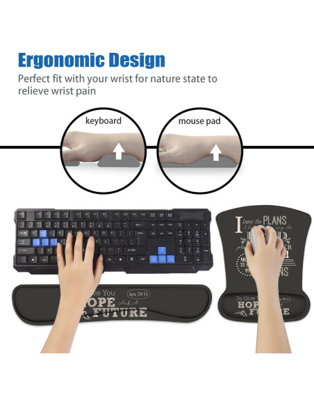 Soporte de Muñeca Ergonómico DEHJYYIJUY + Reposamuñecas