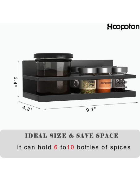 Estante Magnético para Especias Hoopoton - 2 Paquetes, 24.6x11cm