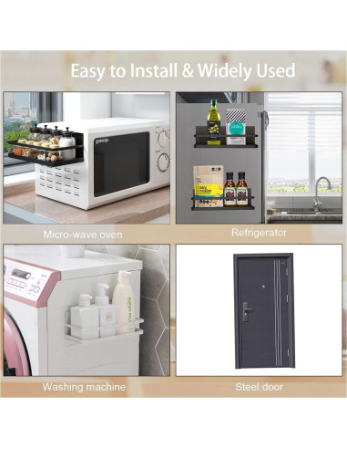 Estante Magnético para Especias Hoopoton - 2 Paquetes, 24.6x11cm