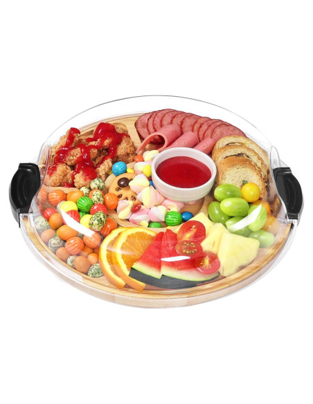 Tabla de Charcutería Zenzemwa Redonda 31.5 cm con Tapa