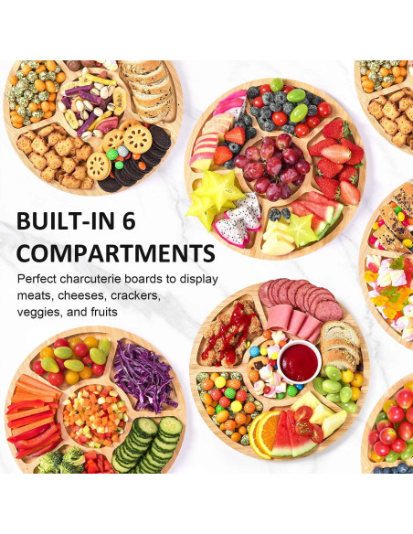 Tabla de Charcutería Zenzemwa Redonda 31.5 cm con Tapa