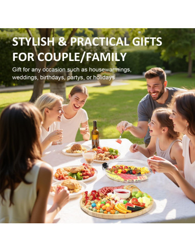 Tabla de Charcutería Zenzemwa Redonda 31.5 cm con Tapa