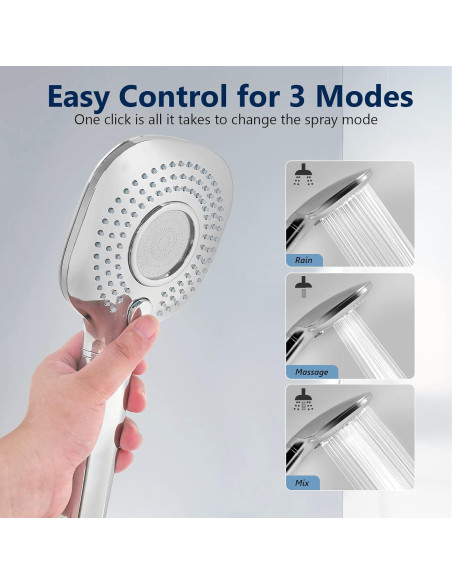 Cabezal de Ducha Filtrado KOSNEW Alta Presión 11.94 cm Cabezal de Ducha Filtrado KOSNEW Alta Presión 11.94 cm