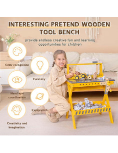 Banco de herramientas para niños BUDDGO amarillo 5.43 kg 2