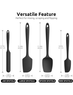 Juego de Espátulas de Silicona U-Taste 4 Piezas Resistente al Calor 2