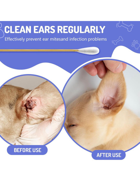 Bastones de Algodón Grandes para Perros XTM 100PCS 15.24cm