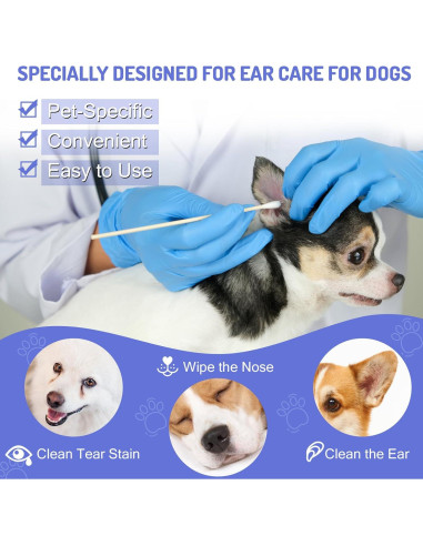 Bastones de Algodón Grandes para Perros XTM 100PCS 15.24cm