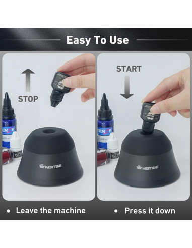 Mini Mezclador Vortex WEST TUNE 4000RPM Negro para Pinturas