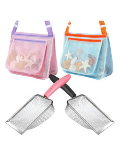 Juego de Juguetes de Playa LIDAGO con 2 Palas y 2 Bolsas de Malla