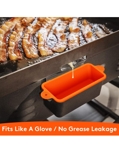Forros de Taza de Grasa de Silicona MICNOI para Parrilla 36-17"