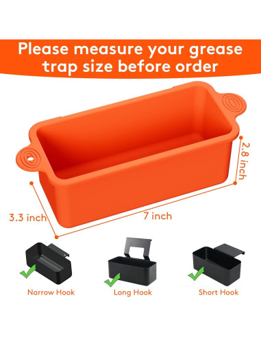 Forros de Taza de Grasa de Silicona MICNOI para Parrilla 36-17"