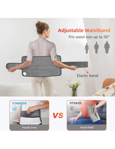 Almohadilla Térmica Comfier CF-019F3 12x24" 6 Niveles Calor