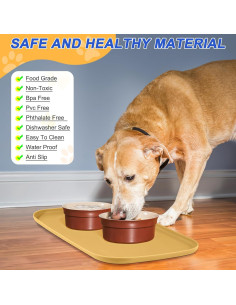 Alfombrilla de Silicona para Mascotas SMILOOL 48.3x30.5cm Beige 2