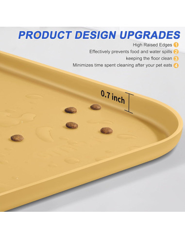 Alfombrilla de Silicona para Mascotas SMILOOL 48.3x30.5cm Beige