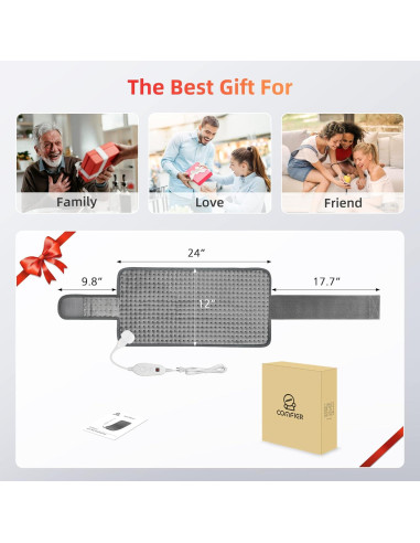 Almohadilla Térmica Comfier CF-019F3 12x24" 6 Niveles Calor