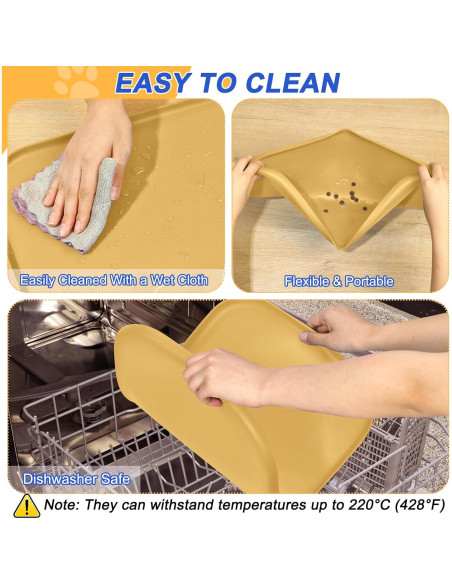 Alfombrilla de Silicona para Mascotas SMILOOL 48.3x30.5cm Beige