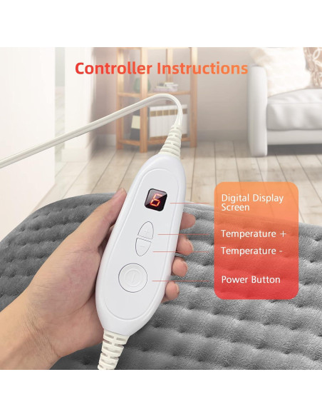 Almohadilla Térmica Comfier CF-019F3 12x24" 6 Niveles Calor