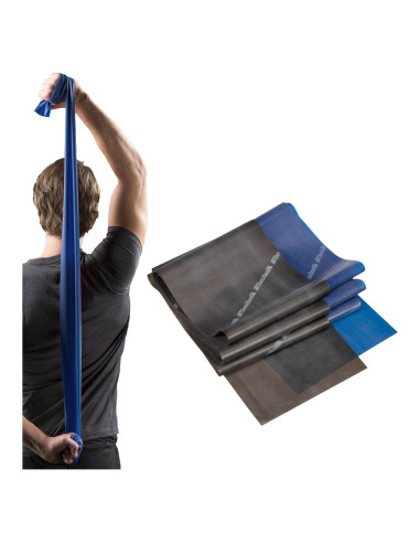 Juego de Bandas de Resistencia THERABAND Azul y Negro 1.52m