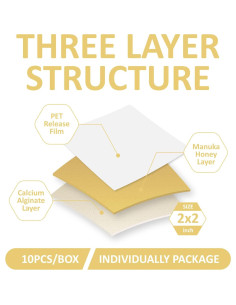 Venda de Algina de Calcio con Miel de Manuka 5x5 cm - 10 Pcs 2