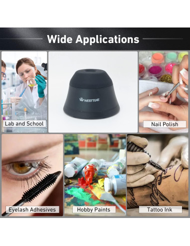 Mini Mezclador Vortex WEST TUNE 4000RPM Negro para Pinturas