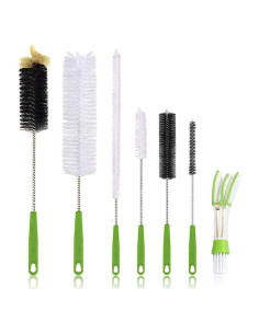 Juego de 7 cepillos de limpieza Haomaomao con mangos largos